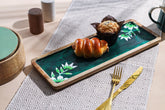 Alamkari India Wooden Wood Hand Painted Serving Platter